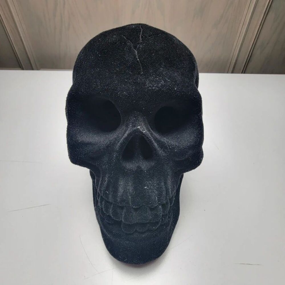 Ashland Skeleton Manor Halloween Tabletop Decor Black Velvet Figurine